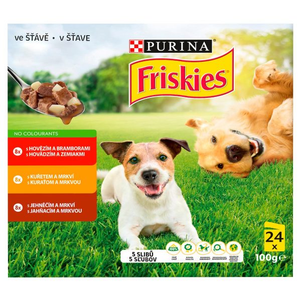 Friskies dog, 5 sľubov mäsový mix v šťave 24x100g 1