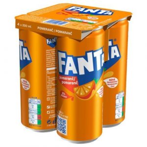 Fanta pomarančová 4x330ml *ZO 7