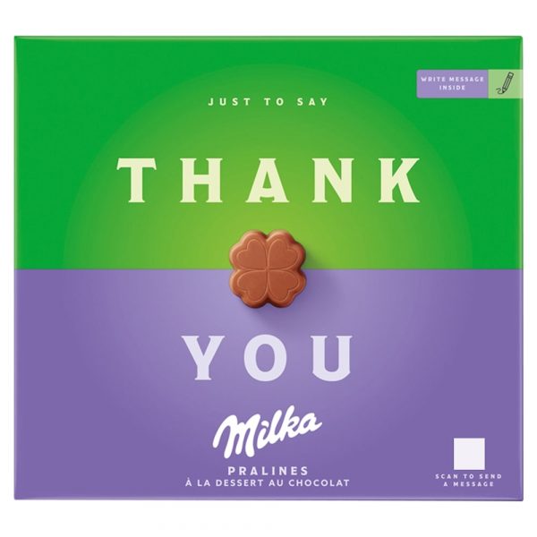 Milka Thank You bonboniéra, kakaová náplň 110 g 1