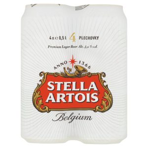 Pivo Stella Artois ležiak svetlý 4x500ml *ZO 18