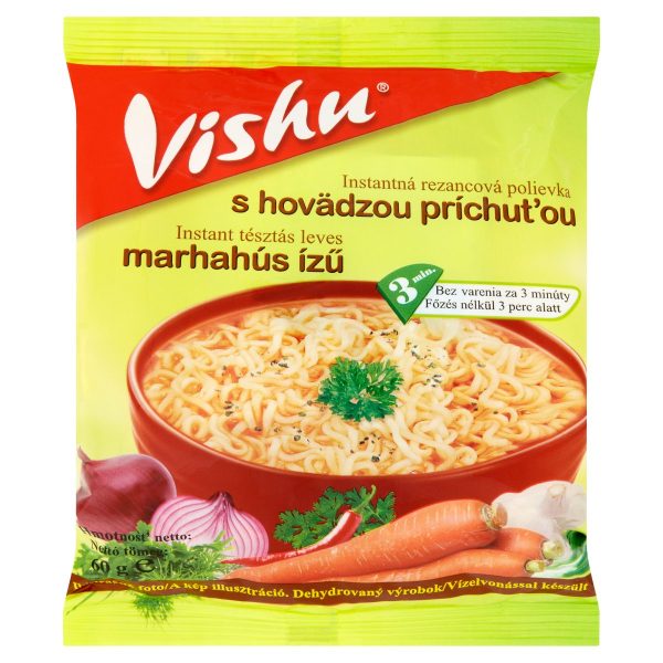 Vishu Instantná rezancová polievka hovädzia príchuť 60g 1