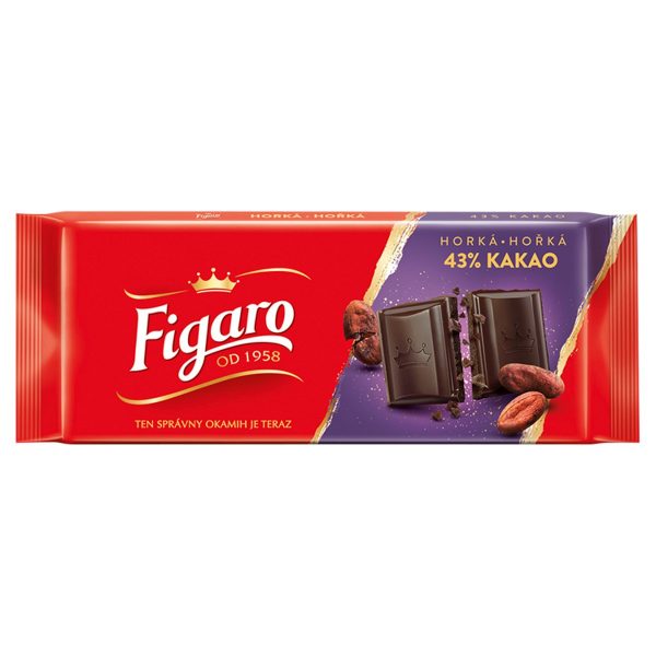 Figaro horká čokoláda 43% kakaa 80g 1