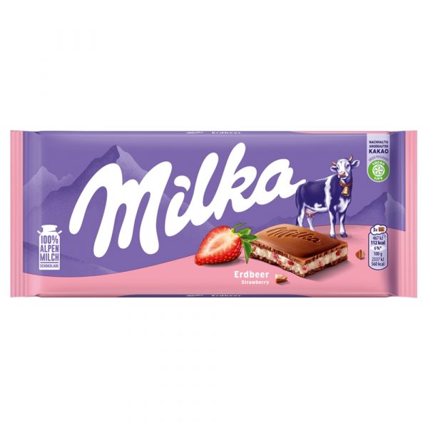 Milka Jahodová mliečna čokoláda 100g 1