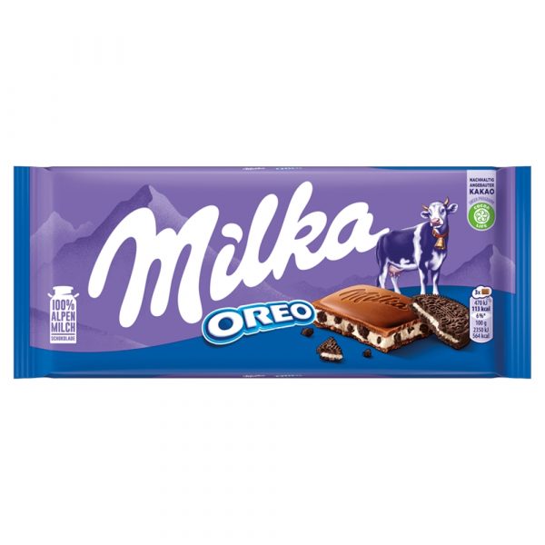 Milka Oreo mliečna čokoláda a sušienky 100 g 1