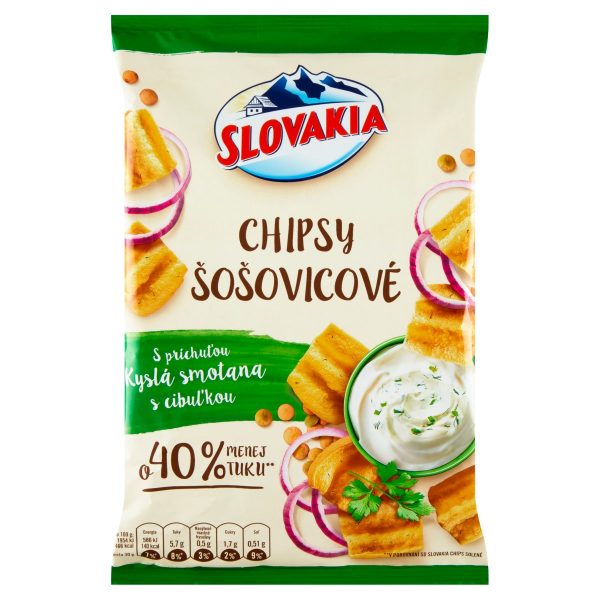 Slovakia Chips šošovicové Smotana s cibuľkou 65g 1