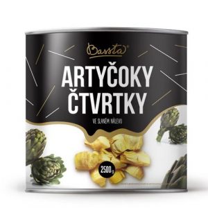 Artičoky štvrte v slanom náleve 2,5kg Bassta 5