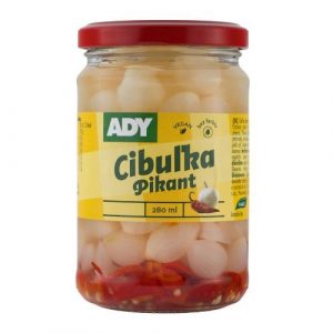 Cibuľka perličky v náleve pikant 280ml (250g) Ady 24