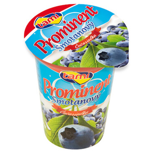 Jogurt smotanový PROMINENT čučoriedka TAMI 135g VÝPREDAJ 1