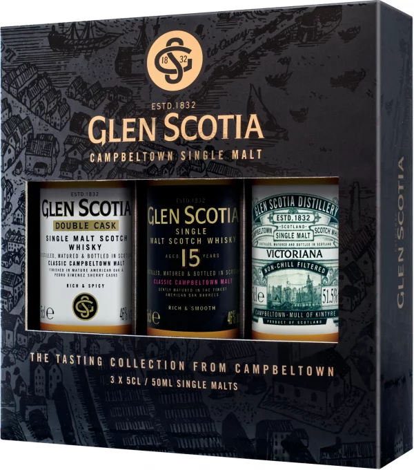 Glen Scotia degustačný set whisky 48,7% 3 x 0,05l 1