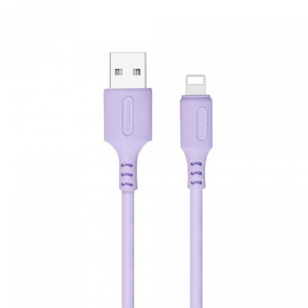 Kábel ColorWay USB -> Lightning 2.4A 1m fialový 1