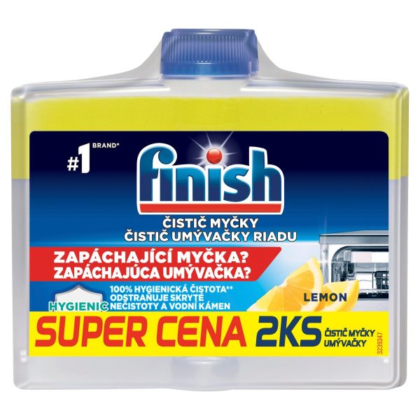 Finish Lemon čistič umývačky riadu 2 x 250ml 1