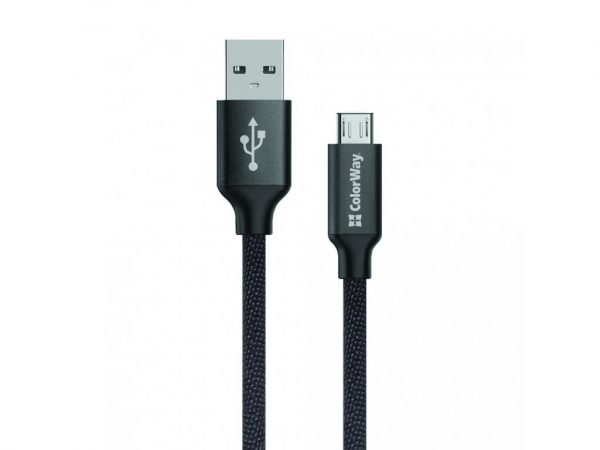 Kábel ColorWay USB -> MicroUSB 2.1A 1m čierny 2