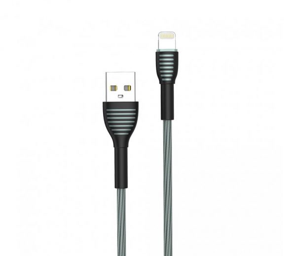 Kábel ColorWay USB -> Lightning 3.0A 1m šedý 1
