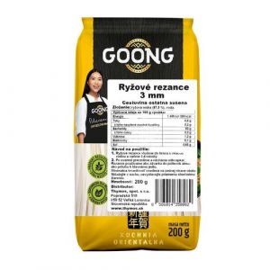 Rezance ryžové široké 3mm 200g Goong 3