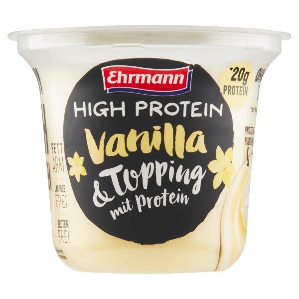 Puding Vanilla & Topping high protein EHRMANN 200g 1