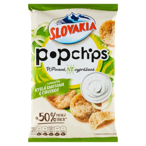 Slovakia Pop Chips Kyslá smotana s cibuľkou 65g 1