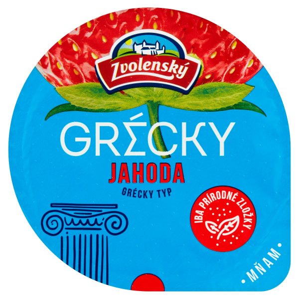ZVOLENSKÝ jogurt grécky typ jahoda 125g 1