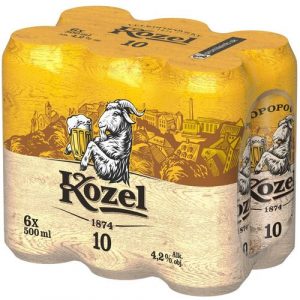 Pivo Kozel 10% svetlé výčapné 6x500ml *ZO 10