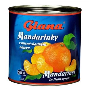 Kompót Mandarínky lúpané 2650g Giana 4