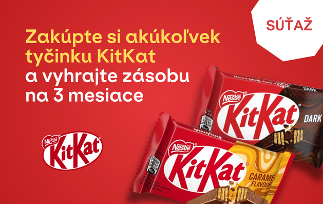 Súťaž o 3 mesačnú zásobu KitKat tyčiniek