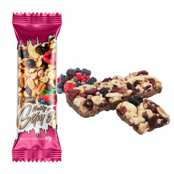 Gam´s Protein Bar Nutty orechy & lesné plody 40g 2