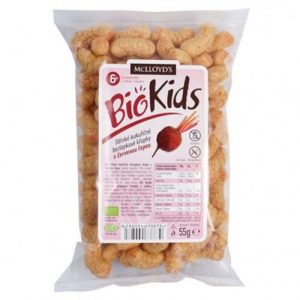 Chrumky pre deti kukuričné s cviklou 55g BioKids 4