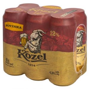 Pivo Kozel 12% svetlý ležiak 6x500ml *ZO 6