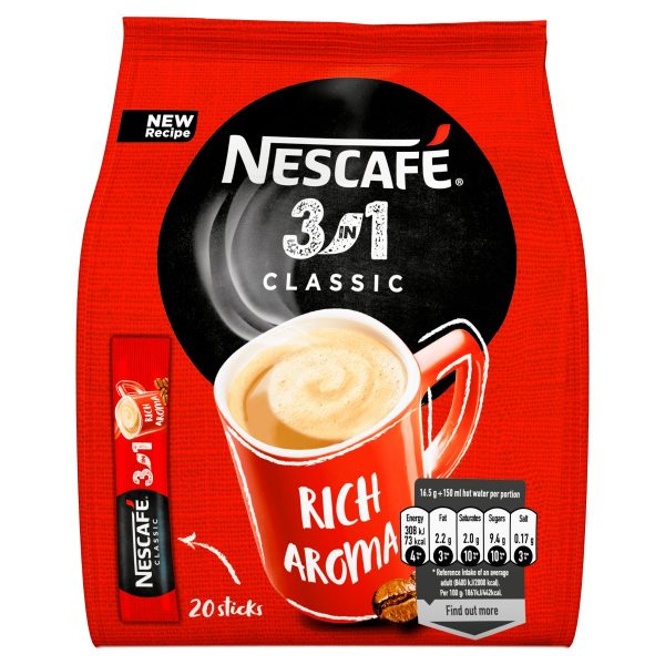 Nescafé 3in1 Classic instantná káva 20x16,5g 1