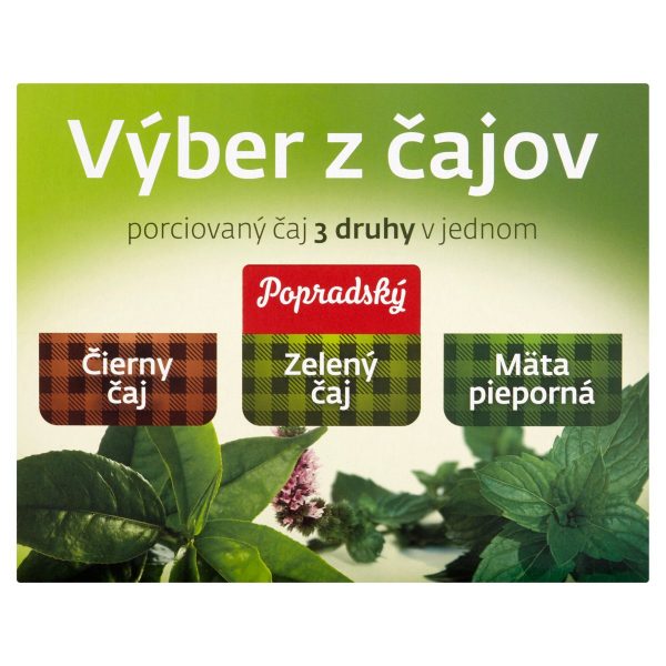 Poprad.Výber čaj.čier.,zel.,mät HB 90x1,5 VÝPREDAJ 1