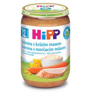 HiPP BIO Zelenina s morčacím mäsom, 220g 13