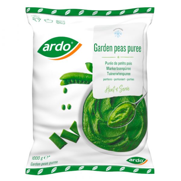 Mrazené Hráškové pyré porcie 1kg Ardo 1
