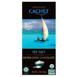 Cachet Bio Horká čokoláda 72% s morskou soľou 100g 6