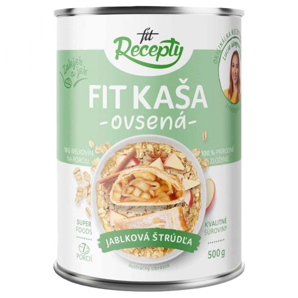 Fit kaša ovsená, jablková štrúdľa 500g Fit recepty 1
