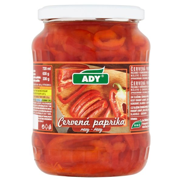 Paprika červená rezy 720ml (630g) Ady 1