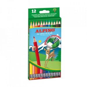 Alpino Ceruzky farebné s gumou 12ks 3