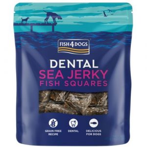 Fish4dogs Dental Sea Jerky : štvorčeky 115g 3