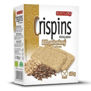 Crispins pohánkové plátky s quinoou 100g Extrudo 9