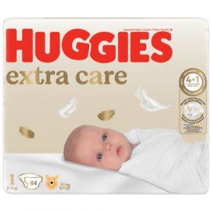 Huggies Extra Care Veľ.1, Plienky 84ks 24