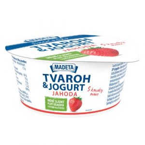 Tvaroh & jogurt jahoda 135g Madeta VÝPREDAJ 23
