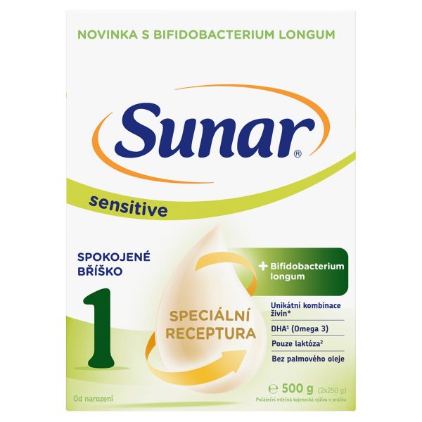 Sunar Sensitive 1 Mlieko počiatočné 500g (2x250g) 1