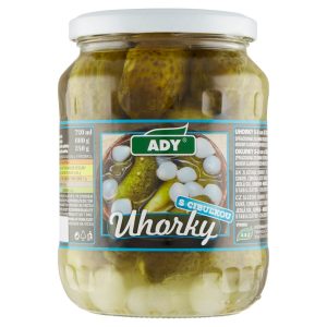 Uhorky sterilizované s cibuľkou 720ml (660g) Ady 12