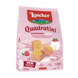 Loacker Quadratini oblátky Raspberry yogurt 220g 10