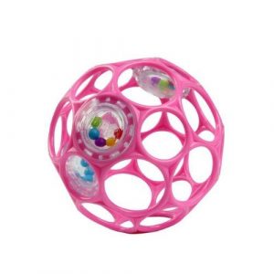 Oball Hračka rattle 10cm dark pink 0m+ 3