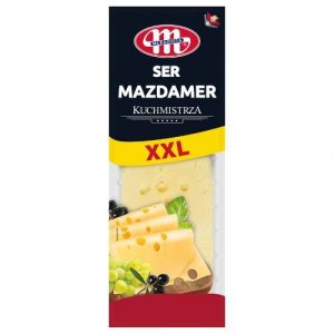 Syr Mazdamer ( ementál ) 44% plátky 1kg Mlekovita 2