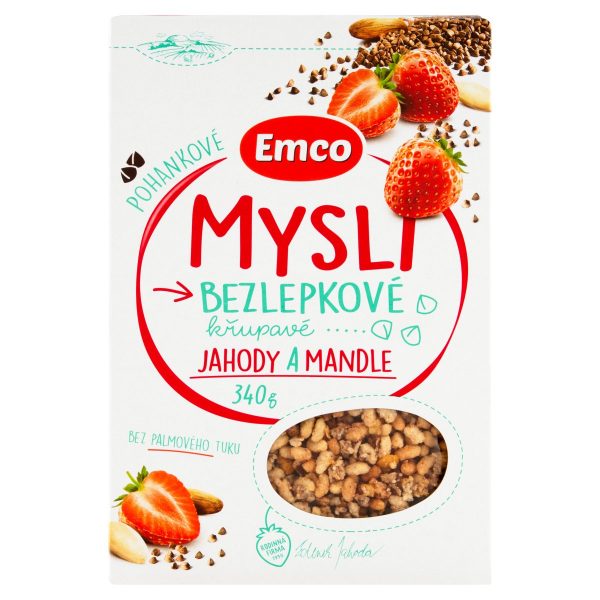 Müsli Pohánkové jahodové s mandľami 340g Emco 1