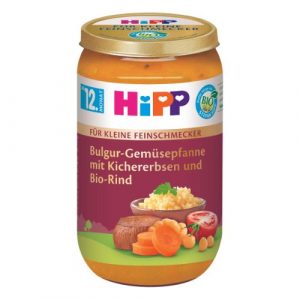 HiPP BIO Bulgur,zelenina, cícer,hovädzie mäso 250g 23