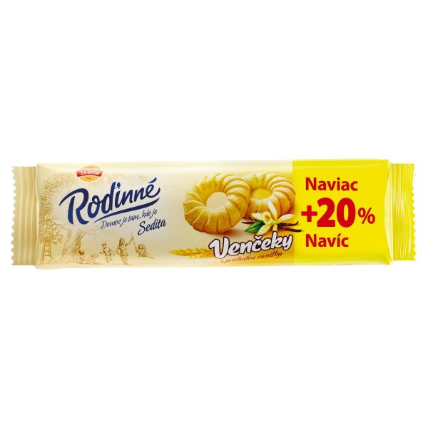 Rodinné Venčeky vanilkové 100g+20% Sedita VÝPREDAJ 1