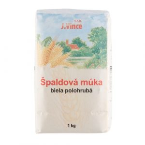 Múka Špaldová biela polohrubá 1000g J. Vince 3