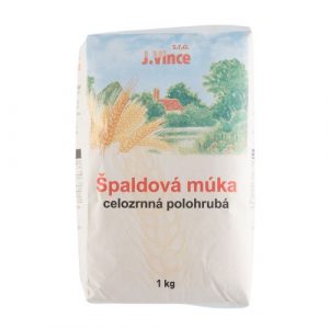 Múka Špaldová celozrnná polohrubá 1000g J. Vince 13