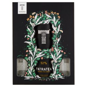 Tatratea Original 52% 0,7l + 2 Shot poháre čierne 20